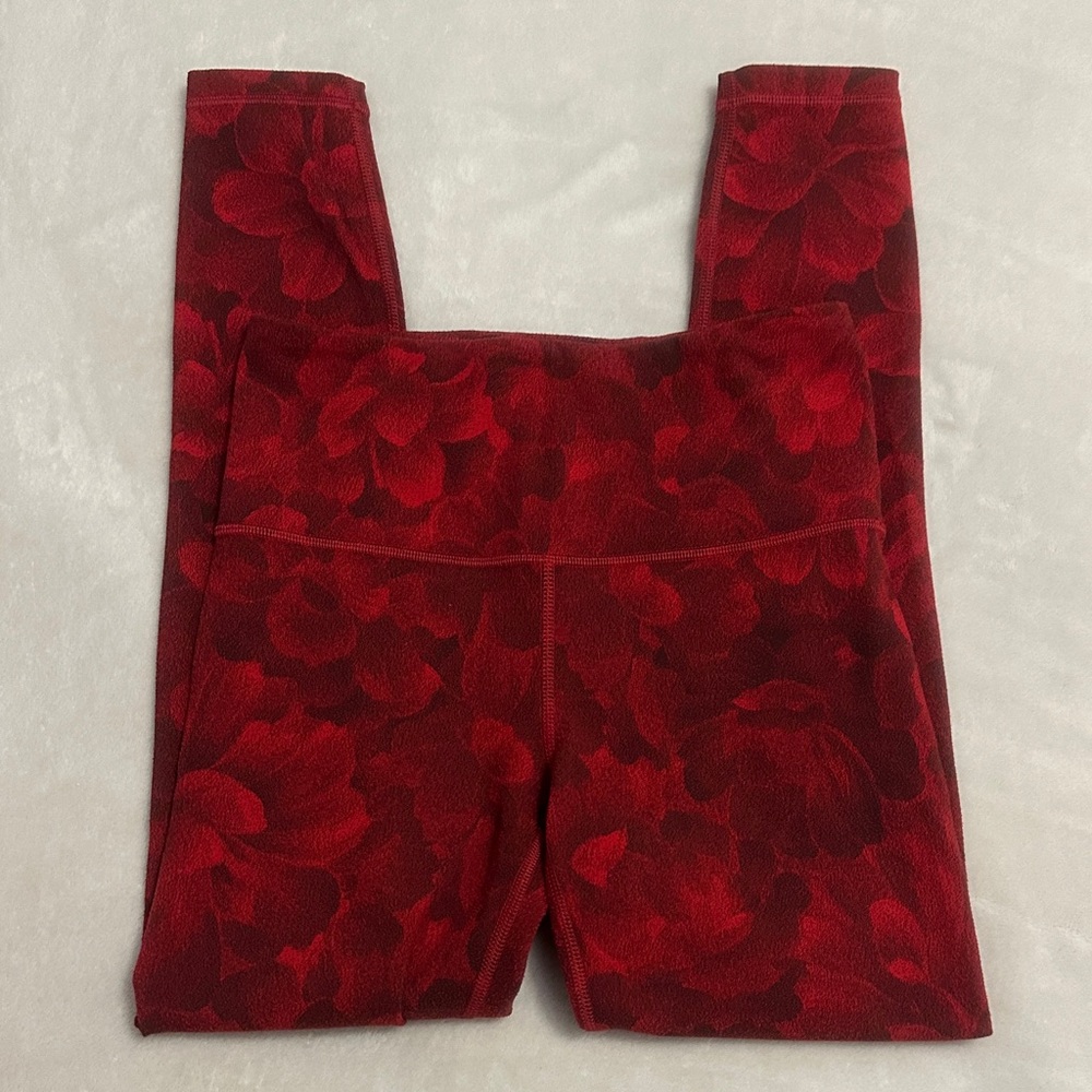 Athleta Elation Textured Tights Red Patterned - Picture 3 of 4
